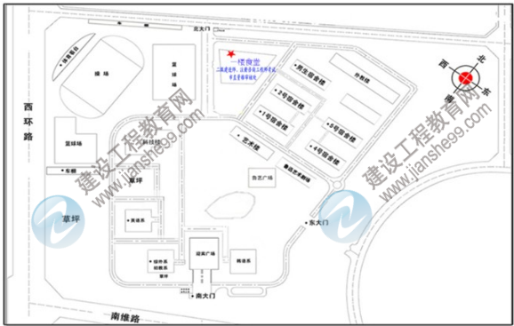 2014鹽城二級(jí)建造師報(bào)名市直審核點(diǎn)（鹽城高等師范學(xué)校）線(xiàn)路圖 