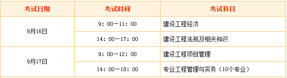 海南2018年一級建造師考試時間是什么時候？