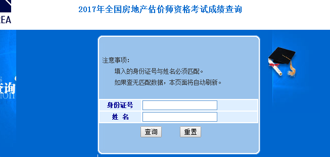 房地產(chǎn)估價師成績查詢